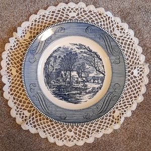 Currier & Ives dinner plate